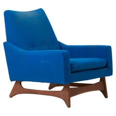 Fauteuil de salon Adrian Pearsall en bleu cobalt, États-Unis, années 1960 