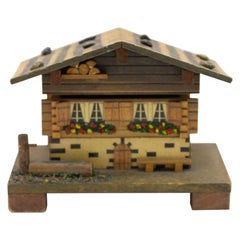 Rustic Continental House-Shaped Music Box