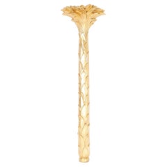 Midcentury Gilded Palm Tree Wall Torchiere