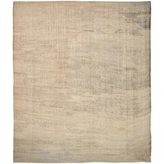 Nazmiyal Collection Beige Geometric Modern Distressed Rug.16 ft 6 in x 19 ft 1in