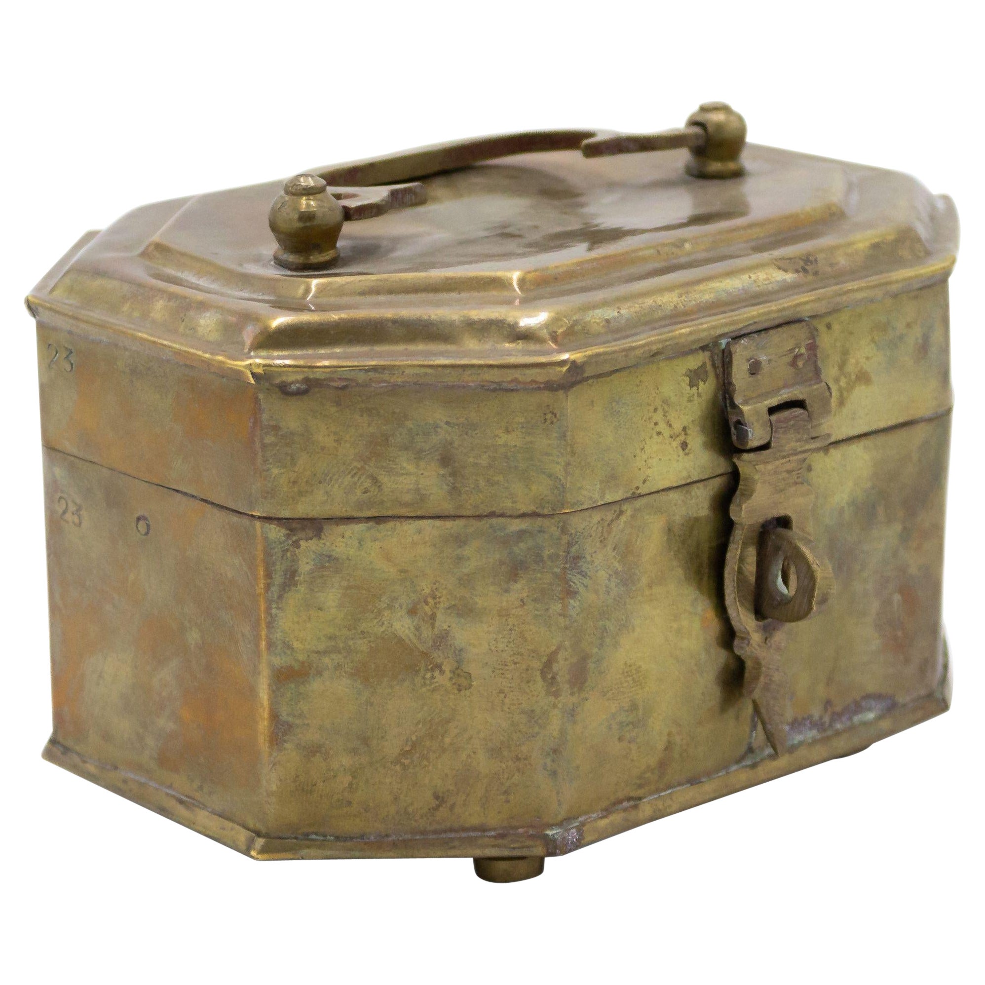 English Victorian Brass Box