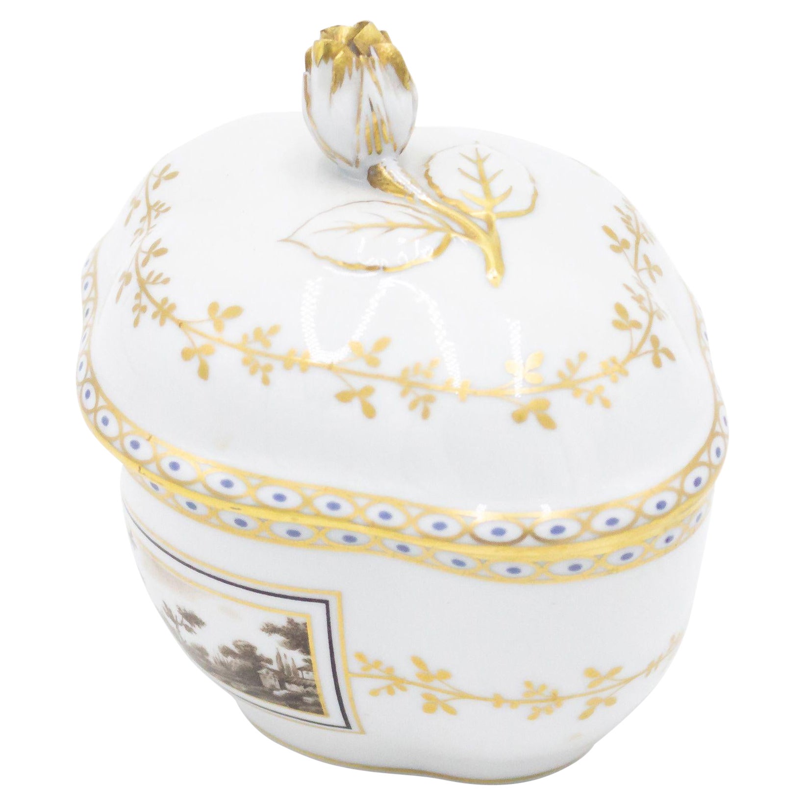 French Victorian Style White Porcelain Box For Sale