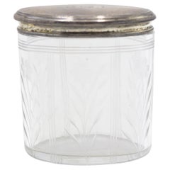 Art Deco Crystal and Silver Box
