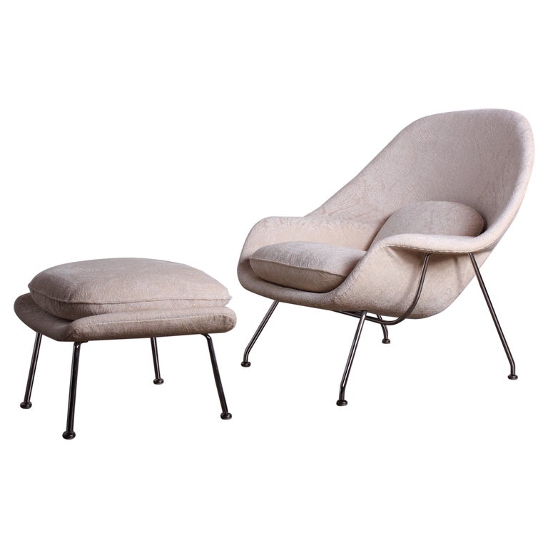 Eero Saarinen for Knoll Womb chair and ottoman, 1960s, offered by Sputnik Modern