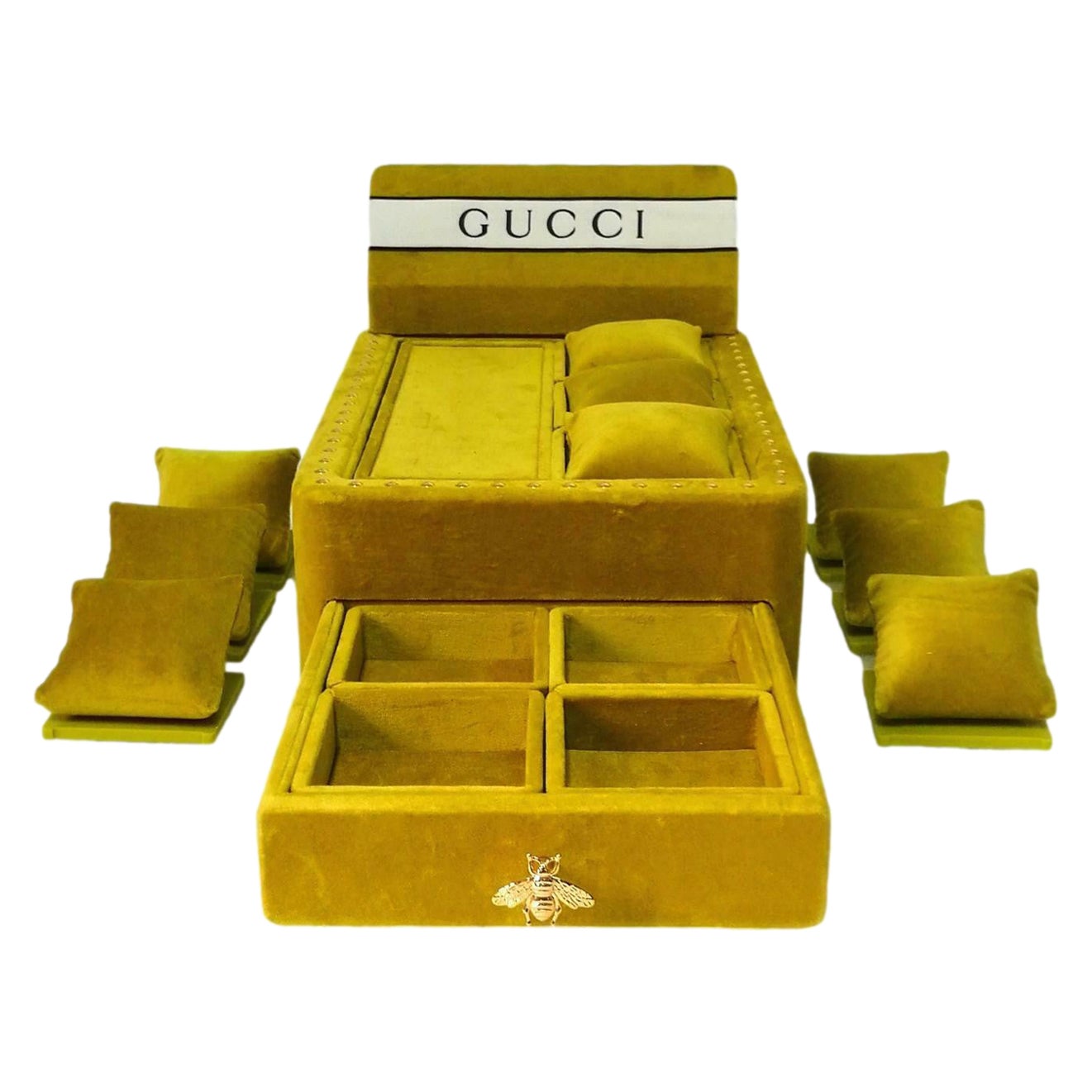 Expositor Advertising Store Dealer for Watches and Jewelry Original Gucci Yellow