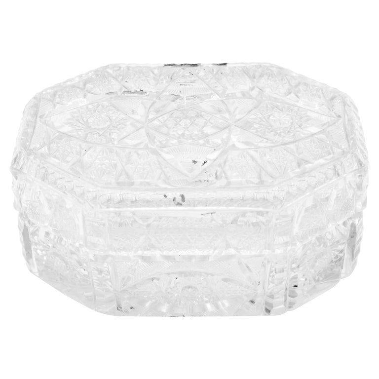 French Victorian Crystal Box For Sale at 1stDibs