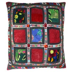 Botanical Suzani Textile Pillow