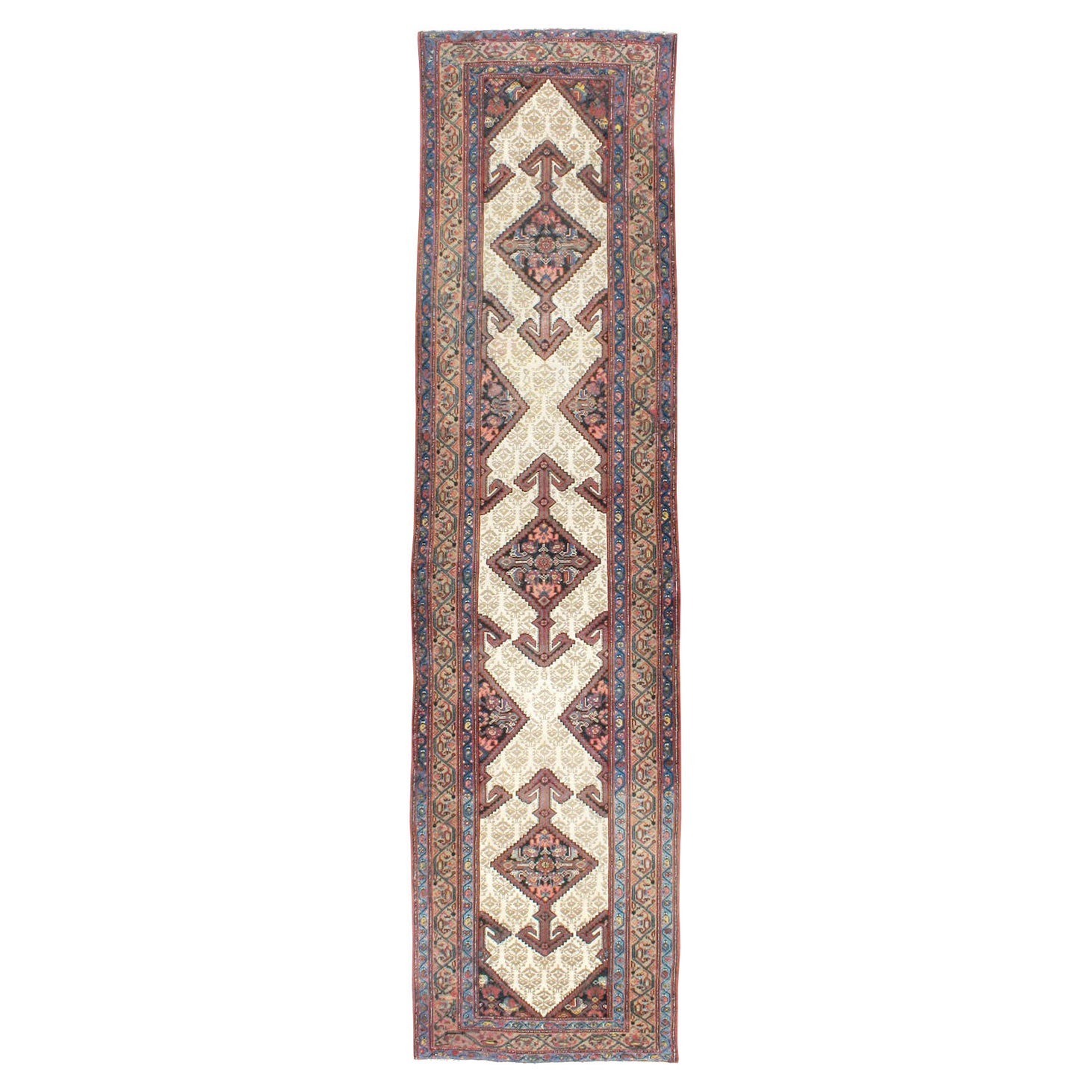 Early 20th Century Handmade Persian Serab Runner