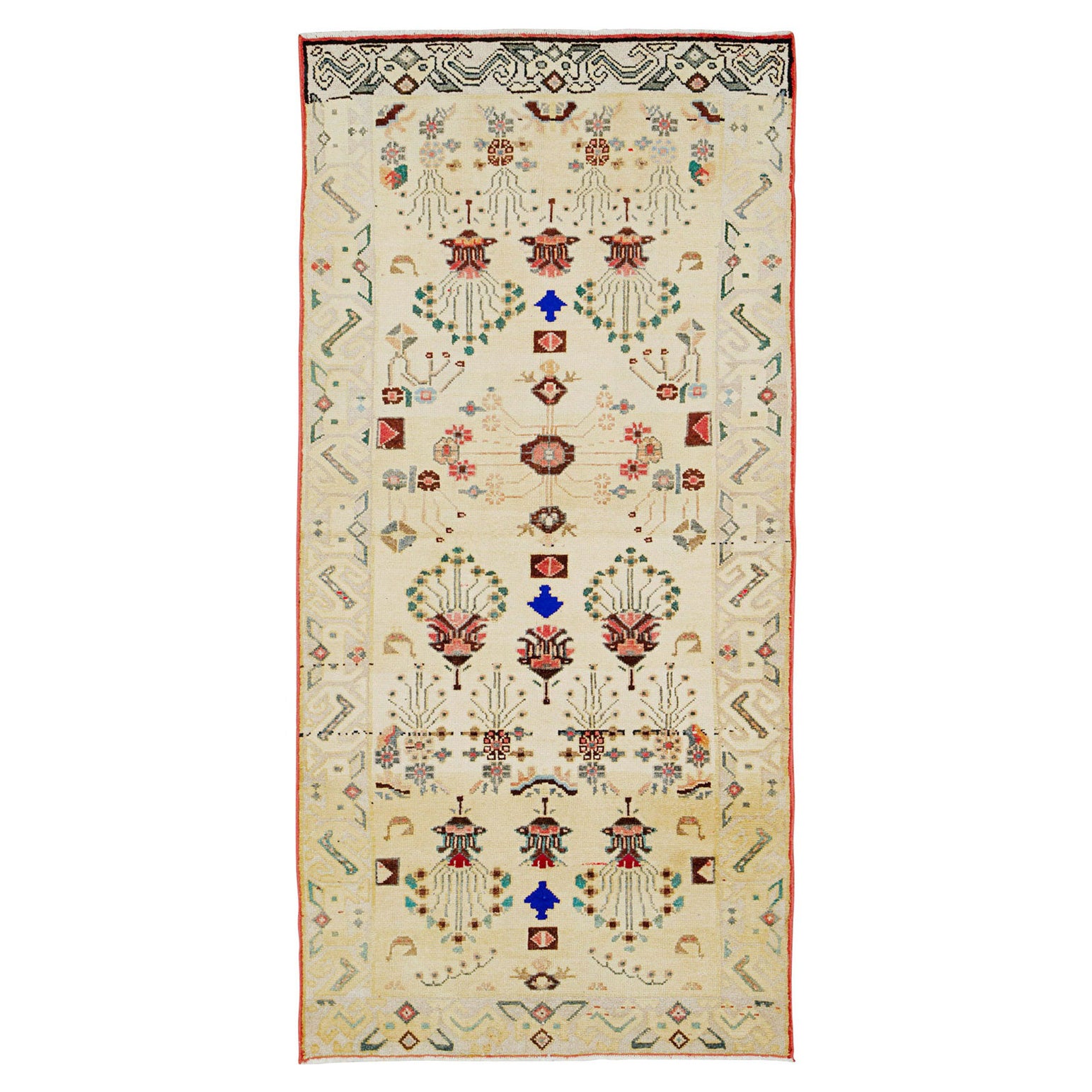 Mid-20th Century Handmade Persian Hamadan Throw Rug