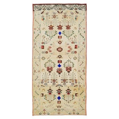 Retro Mid-20th Century Handmade Persian Hamadan Throw Rug