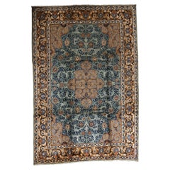 Antique Persian Fine Traditional Handwoven Luxury Wool Brown Rug