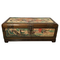 Early 20th Century Hand Painted Chinese Trunk