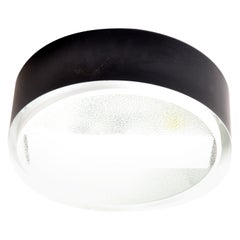 1 of 2 RAAK Amsterdam Metal & Frosted Textured Glass Flush Mount Ceiling Light