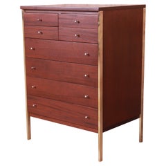 Paul McCobb Connoisseur Collection Mahogany and Brass Dresser Chest, Refinished