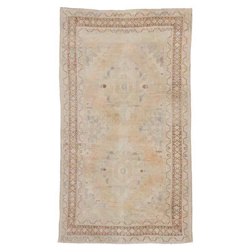 Vintage Turkish Oushak Rug with Shaker Style For Sale at 1stDibs