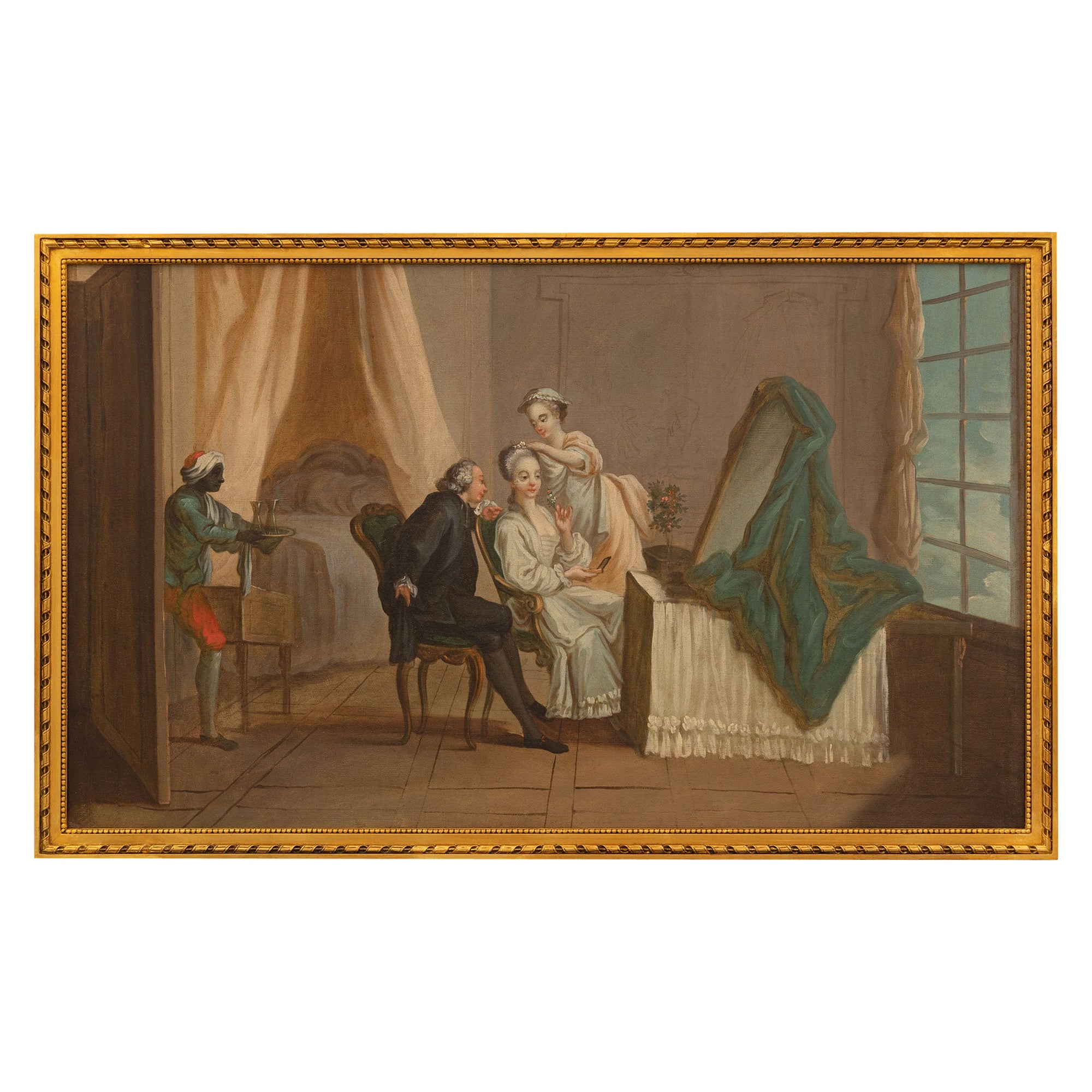Continental 19th Century Oil on Canvas Painting