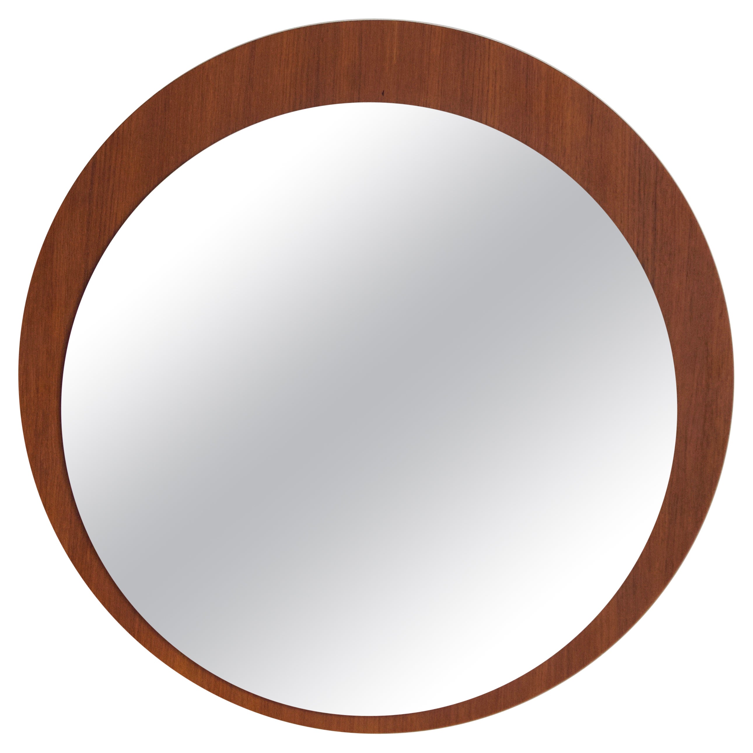 Danish Designer, Assymetric Wall Mirror, Teak, Mirror Glass, Denmark, 1960s