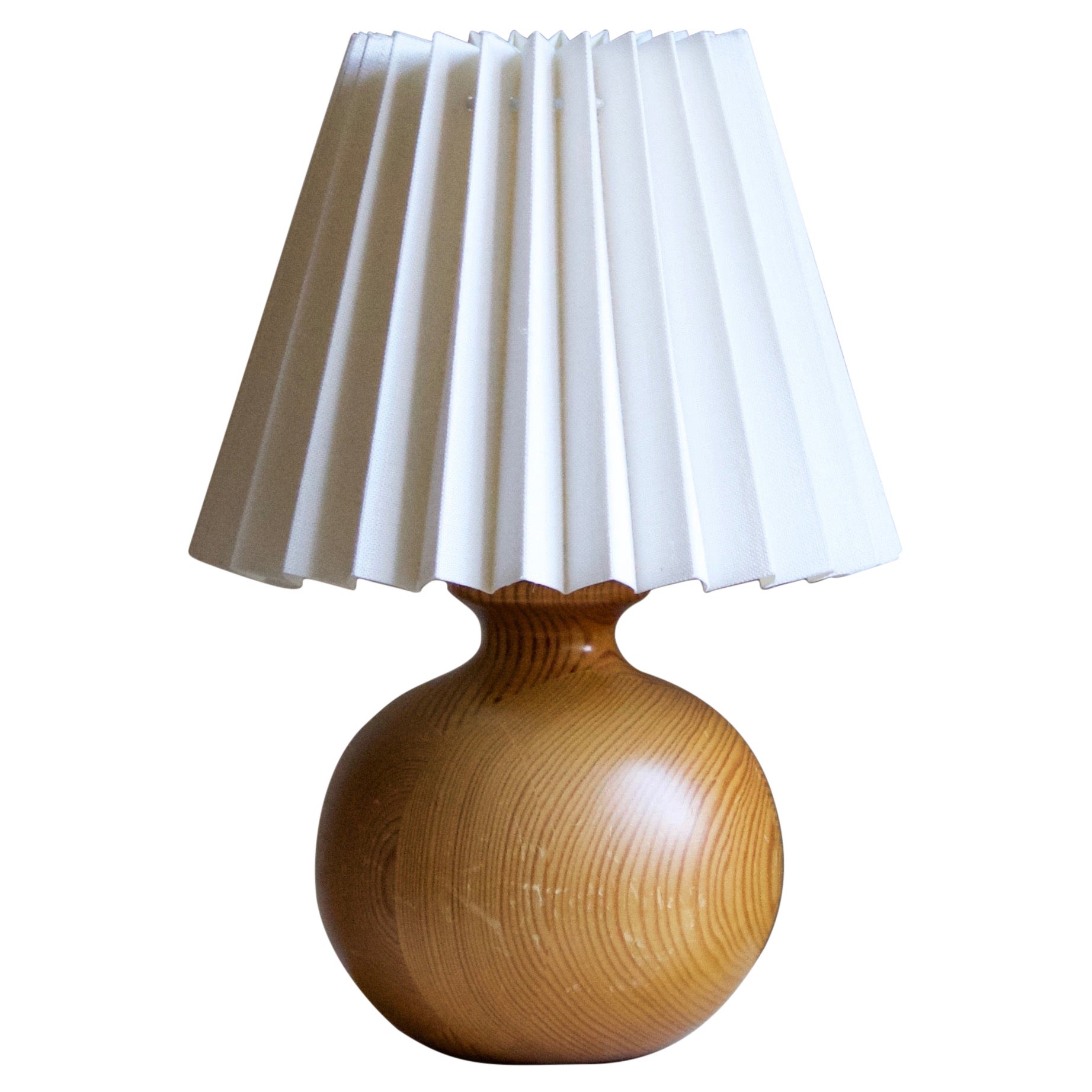 Swedish, Table Lamp, Pine, Sweden c. 1970s