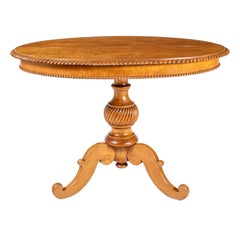 Antique Swedish 19th Century Biedermeier Oval Center Table