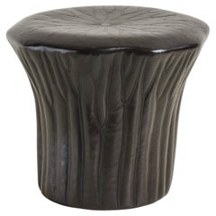 Contemporary Repoussé Lotus Drumstool in Copper by Robert Kuo, Limited Edition