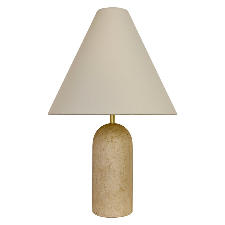 French Travertine Table Lamp I at 1stDibs