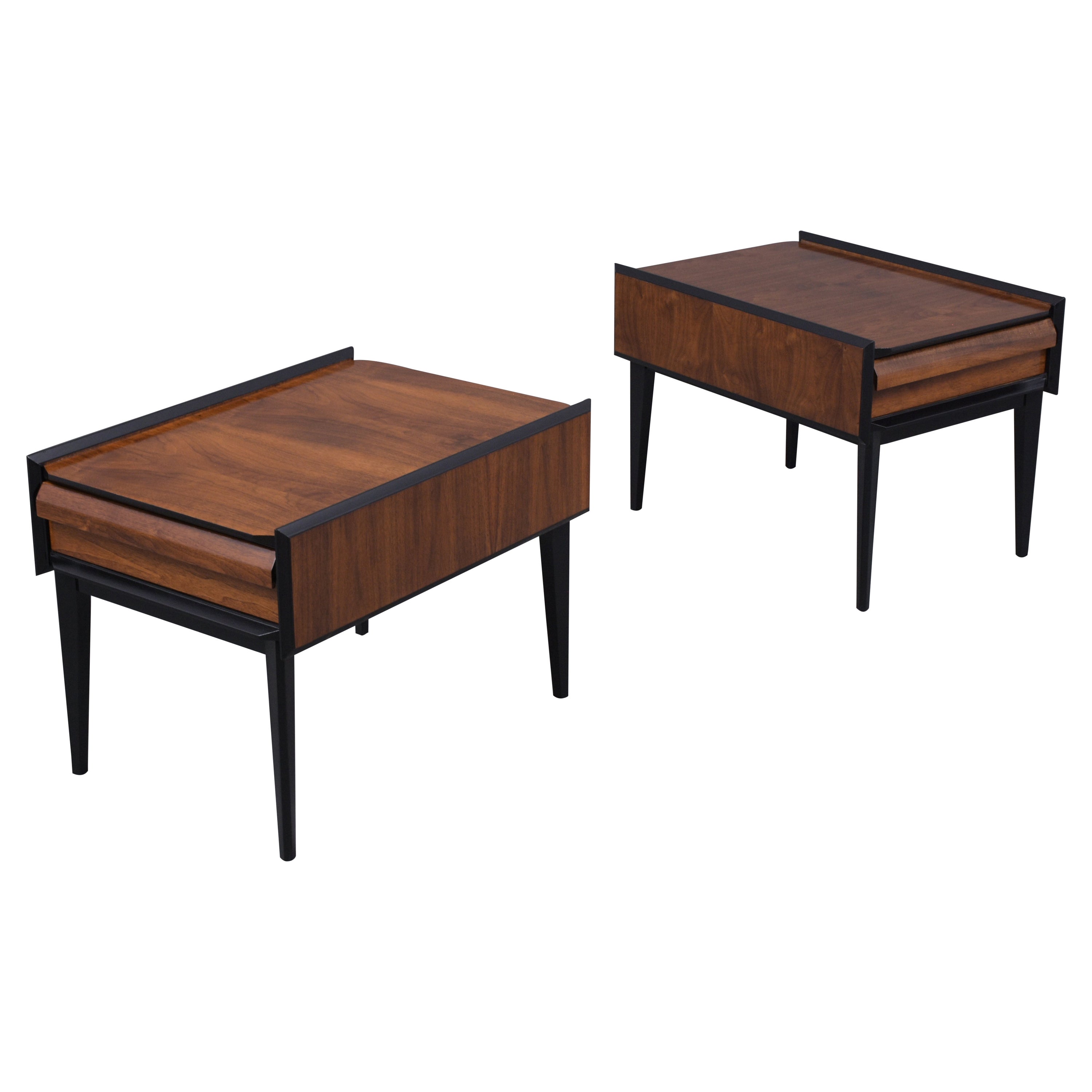 Pair of Vintage Mid-Century Modern Lacquered Side Tables