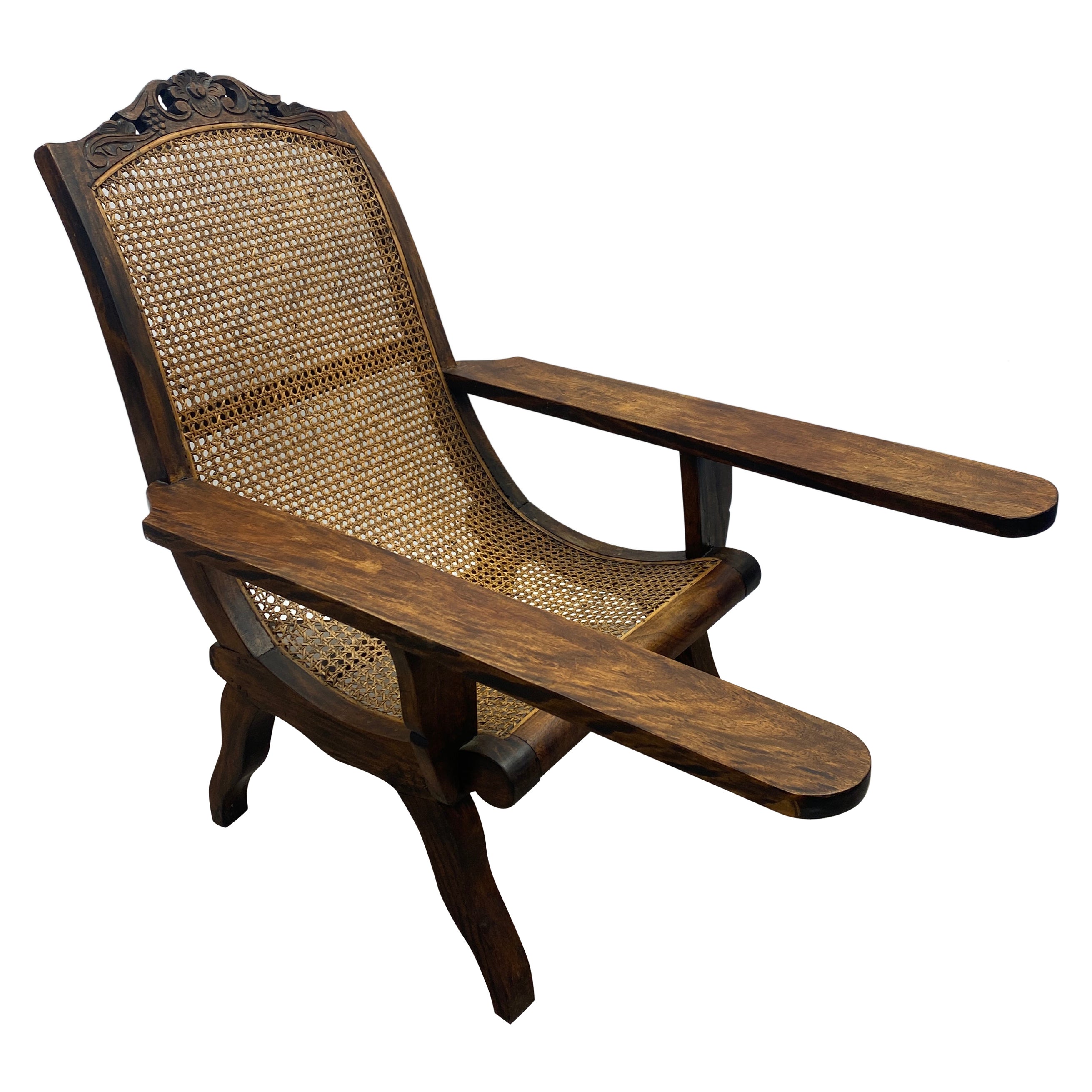 19th Century English Colonial Teak Plantation Chair