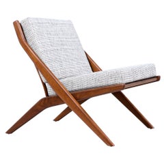 Folke Ohlsson "Scissor" Walnut Lounge Chair for Dux