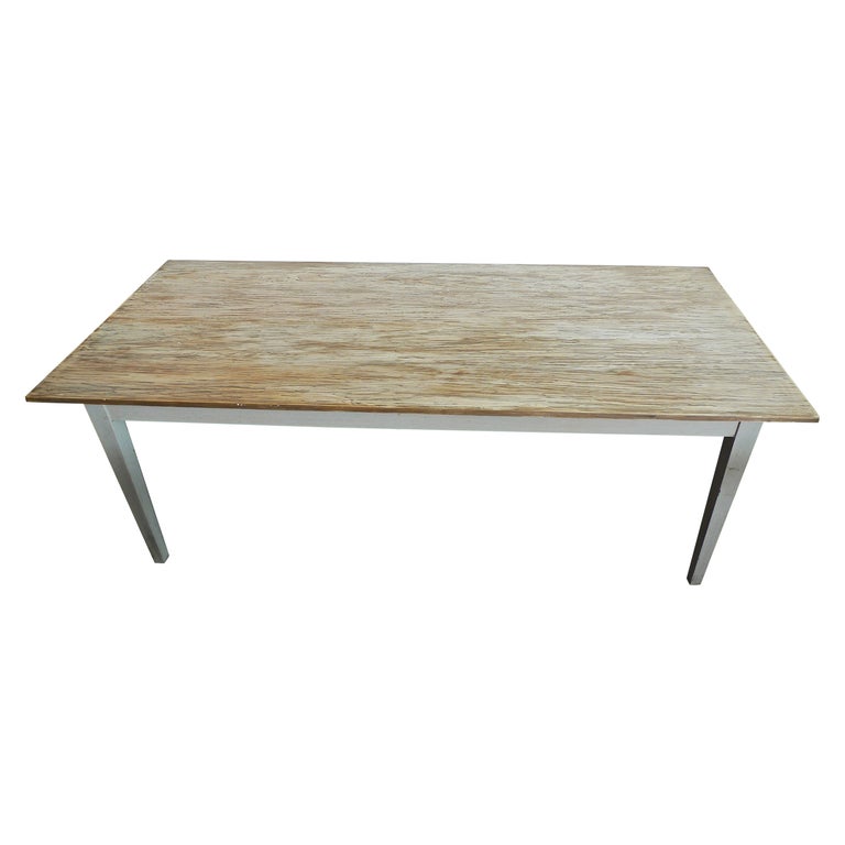 Contemporary French Country Farmhouse Dining Table For Sale