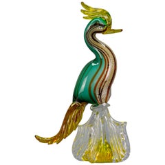 Italian Mid-Century Murano Glass Bird Sculpture "Bird of Paradise", 1960s