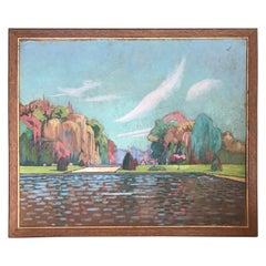View of the Fontainebleau Castle Park by Jean D'esparbes, 1922