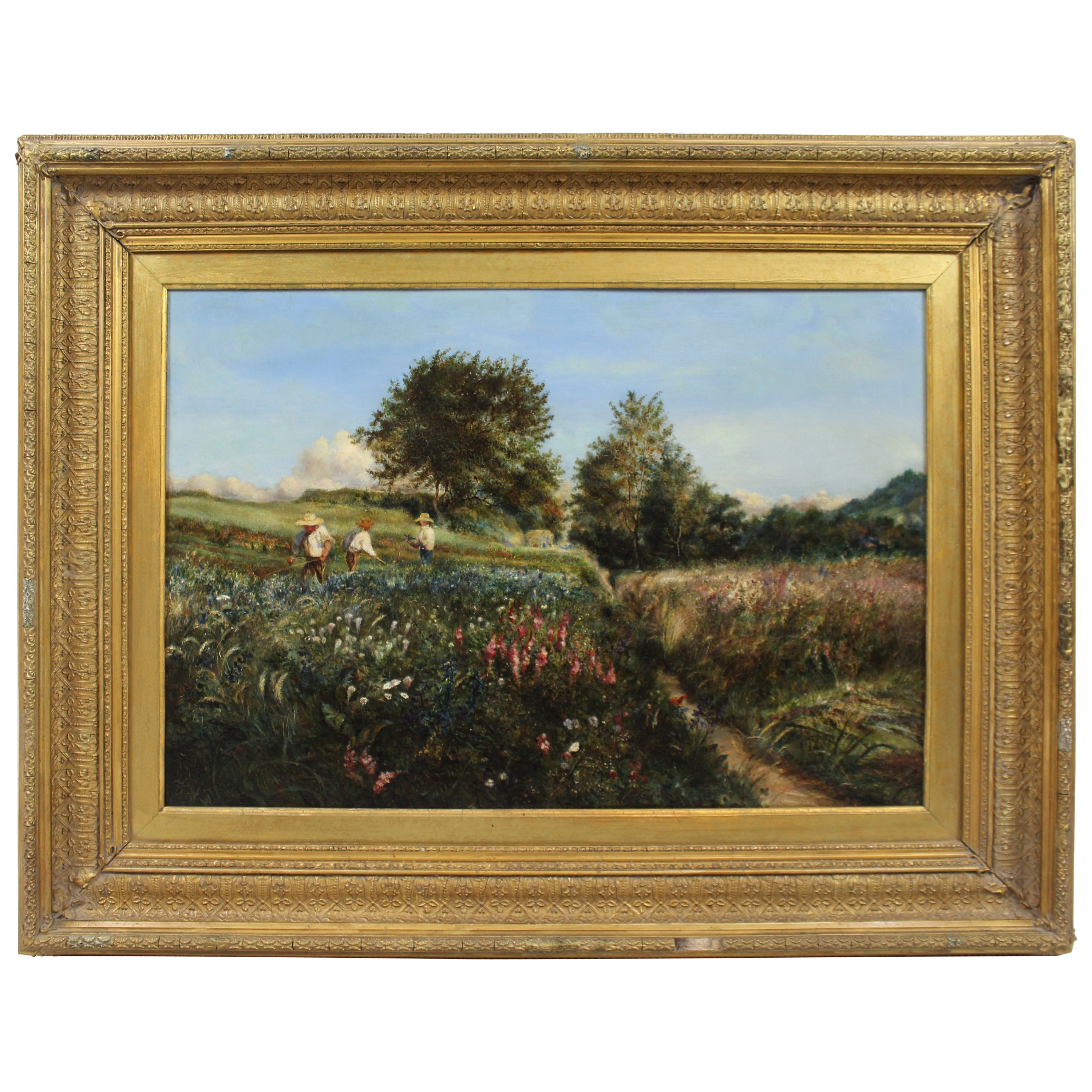 Landscape Thomas Edwards '19th c., British' Oil on Canvas For Sale