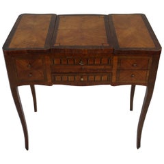 Late 19th C. Parquetry Poudreuse Vanity Table