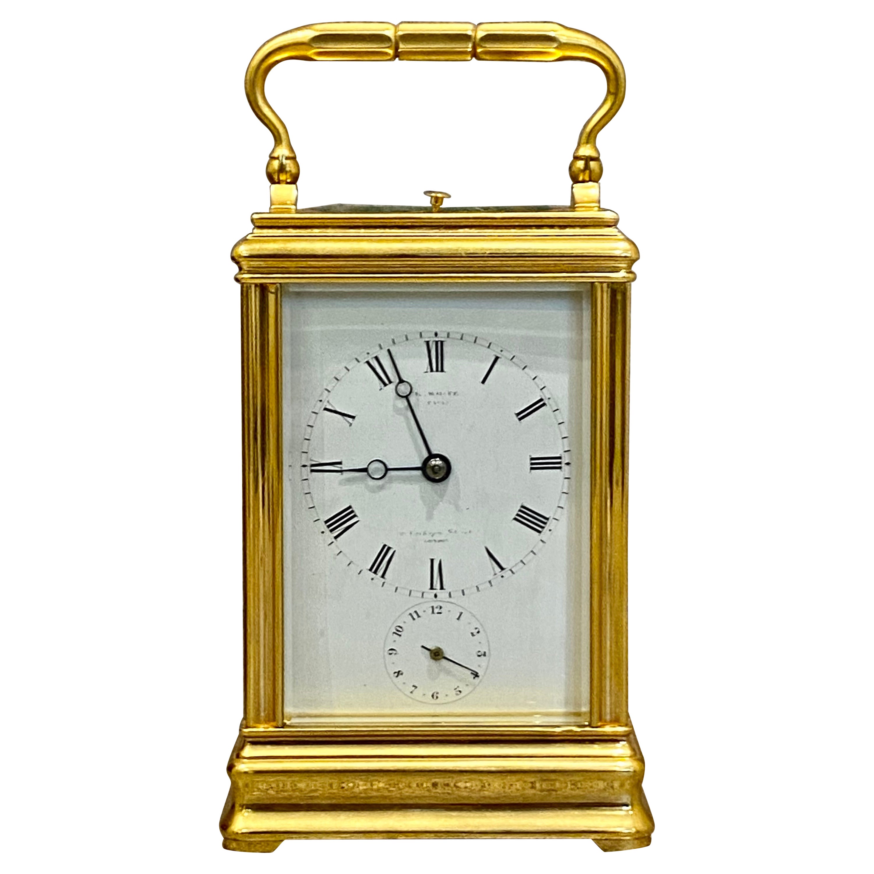 Strike Repeat Alarm Carriage Clock by Drocourt for E. White