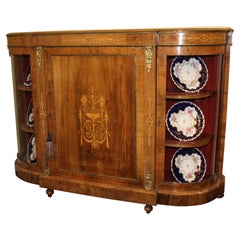 Used Fine 19th C. Figured Walnut Credenza, c.1860