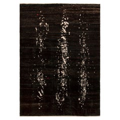 Rug & Kilim’s Modern Rug in All over Brown-Black, White Abstract Pattern