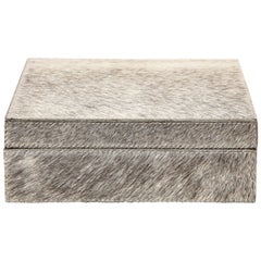 Grey, White Brindle Ponyskin Keepsake Box