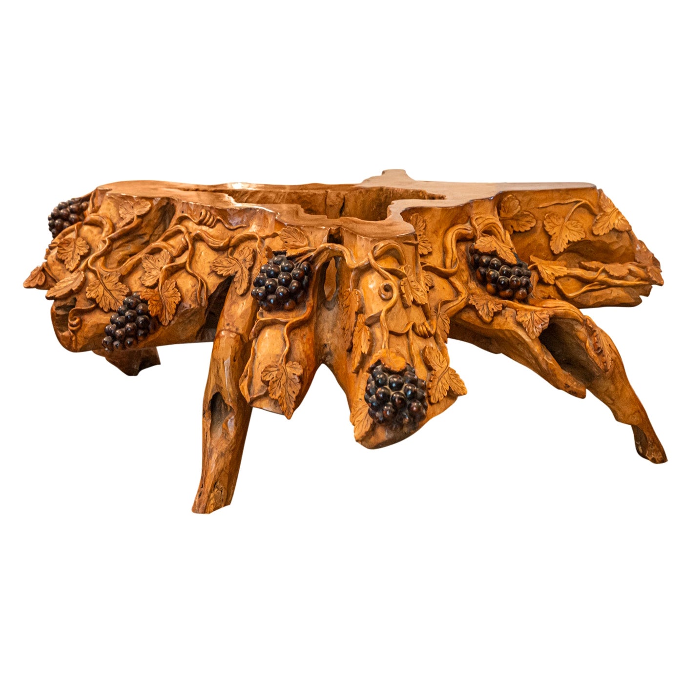 Important Coffee Table, Sculpted Wood, circa 1900, France