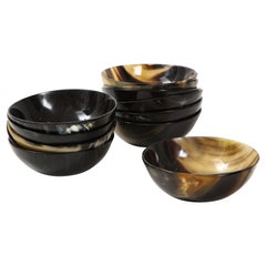 12 Polished Horn Bowls