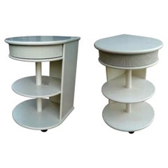 Pair of Original Design Bedside Tables Vintage Corner Tables, 1970s