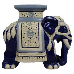 Chinese Glazed Elephant Seat Stand