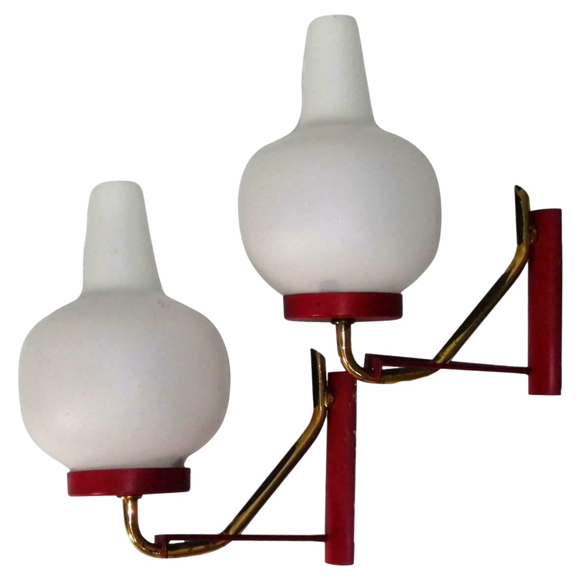 Pair of Appliques Wall Lamps in Murano Glass, 1960s