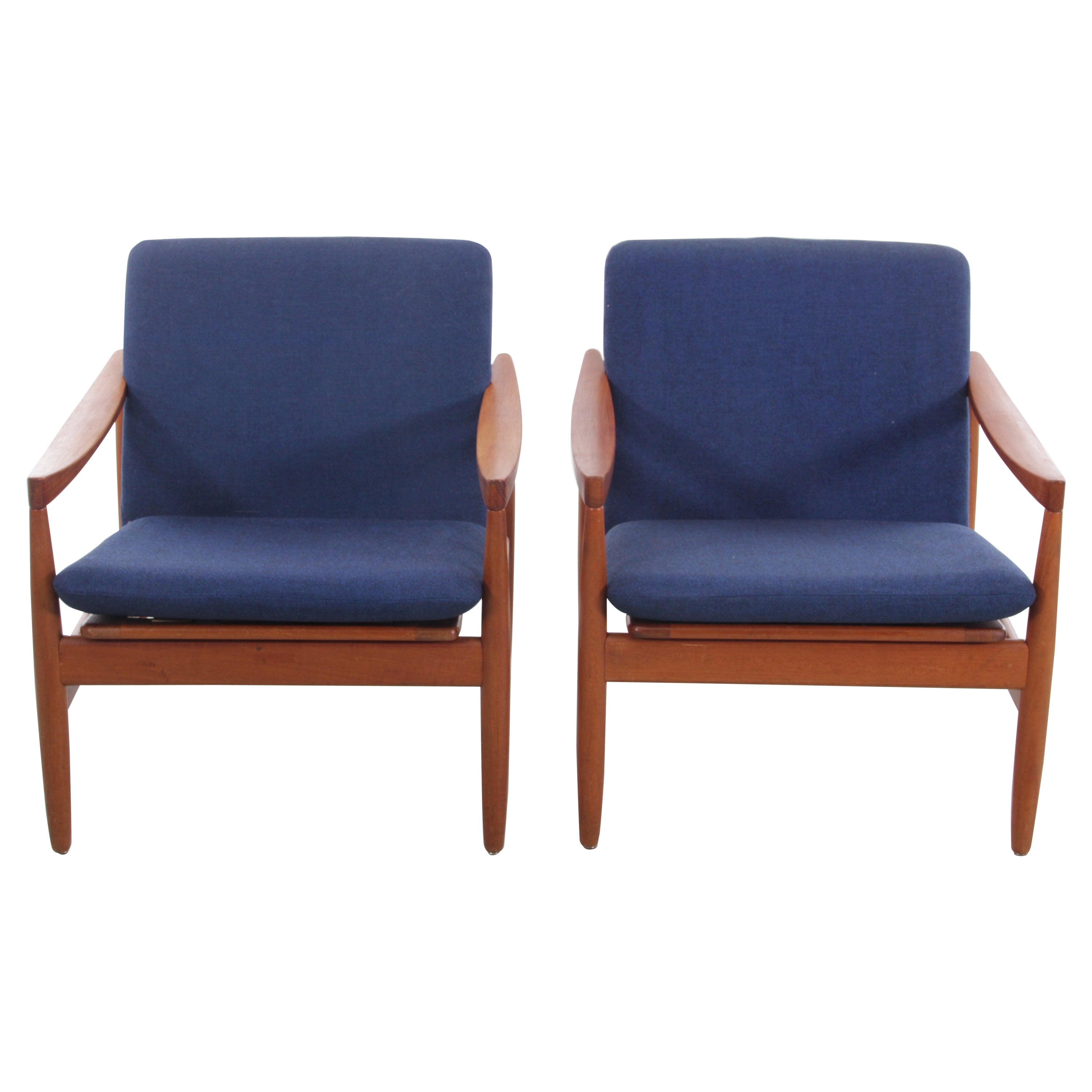 Modernes Paar Loungesessel aus Teakholz von Skive Mbelfabrik, Mid-Century Modern im Angebot