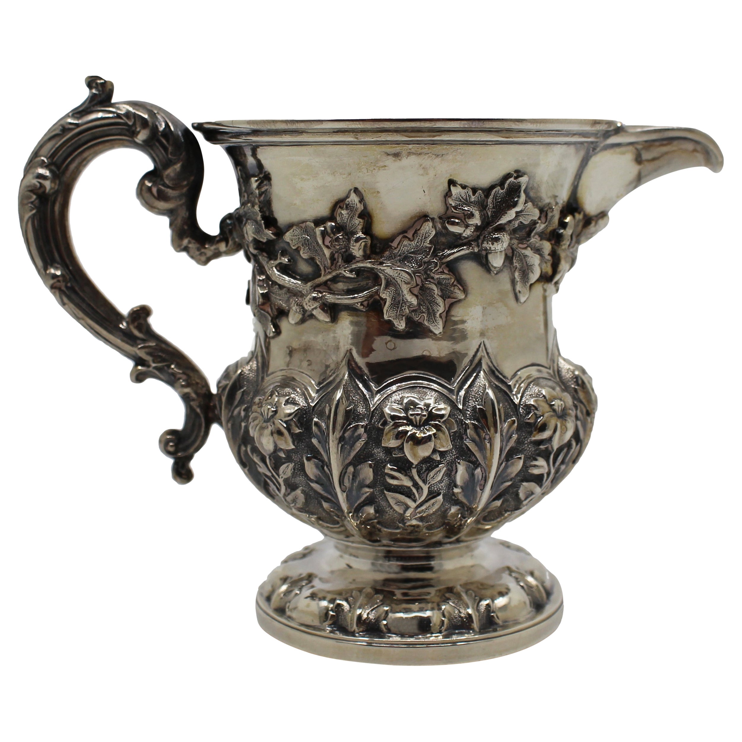 William IV Solid Silver Cream Jug by Barnard London 1834