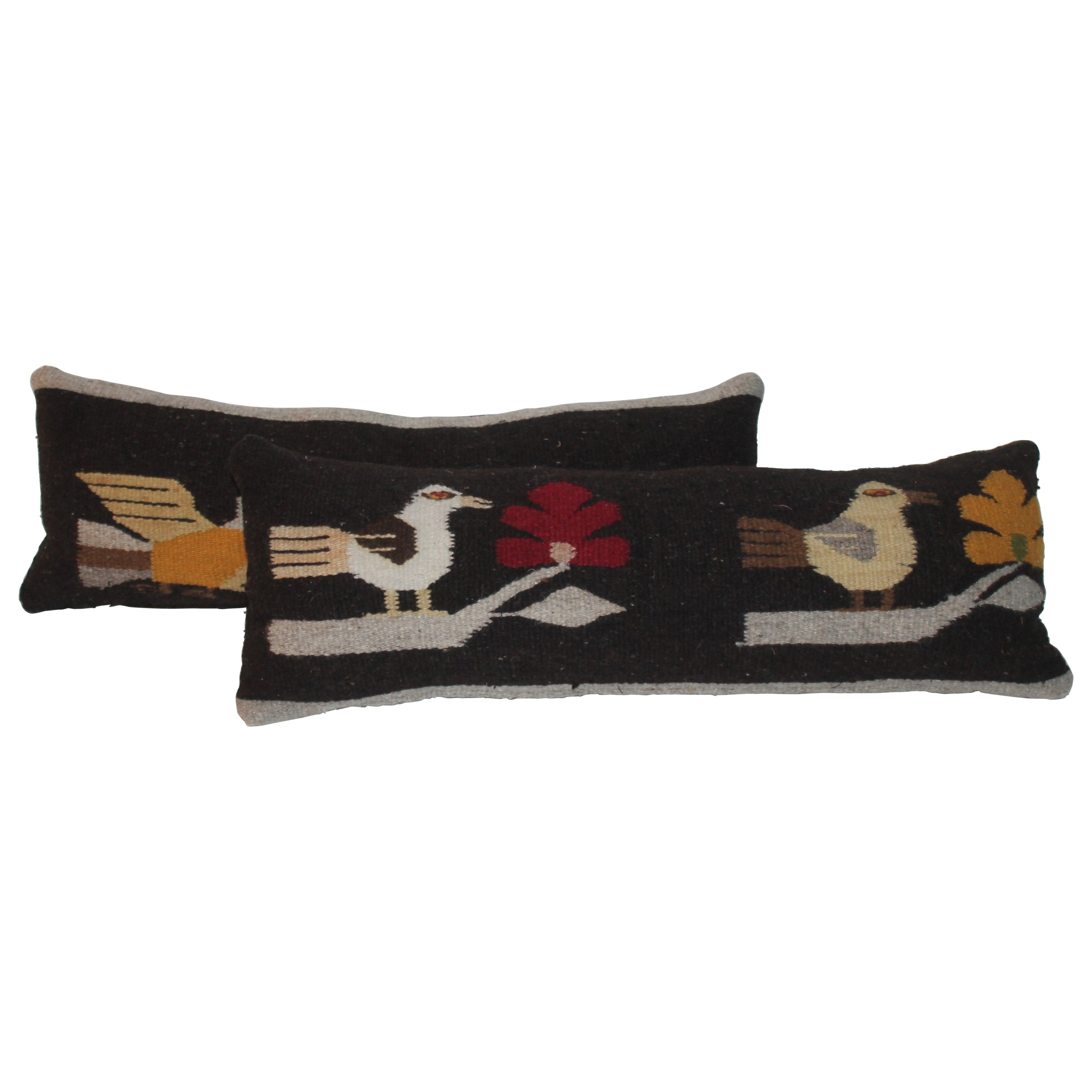 Mexican / Indian Bird Weaving Pillows, 2
