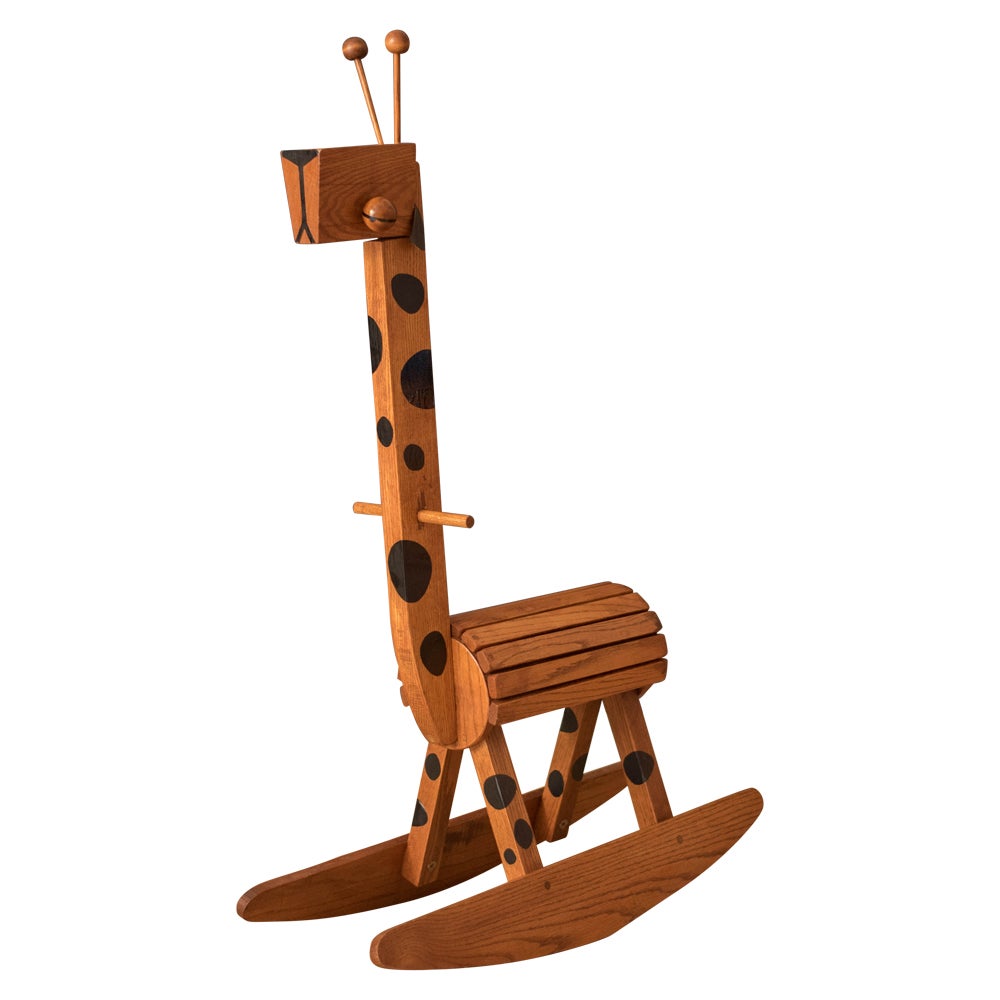 Mid-Century Modern Giraffe Rocker Toy Chair