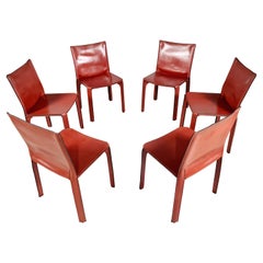 Early Edition Set of 6 CAB 412 Chairs by Mario Bellini for Cassina, 1970