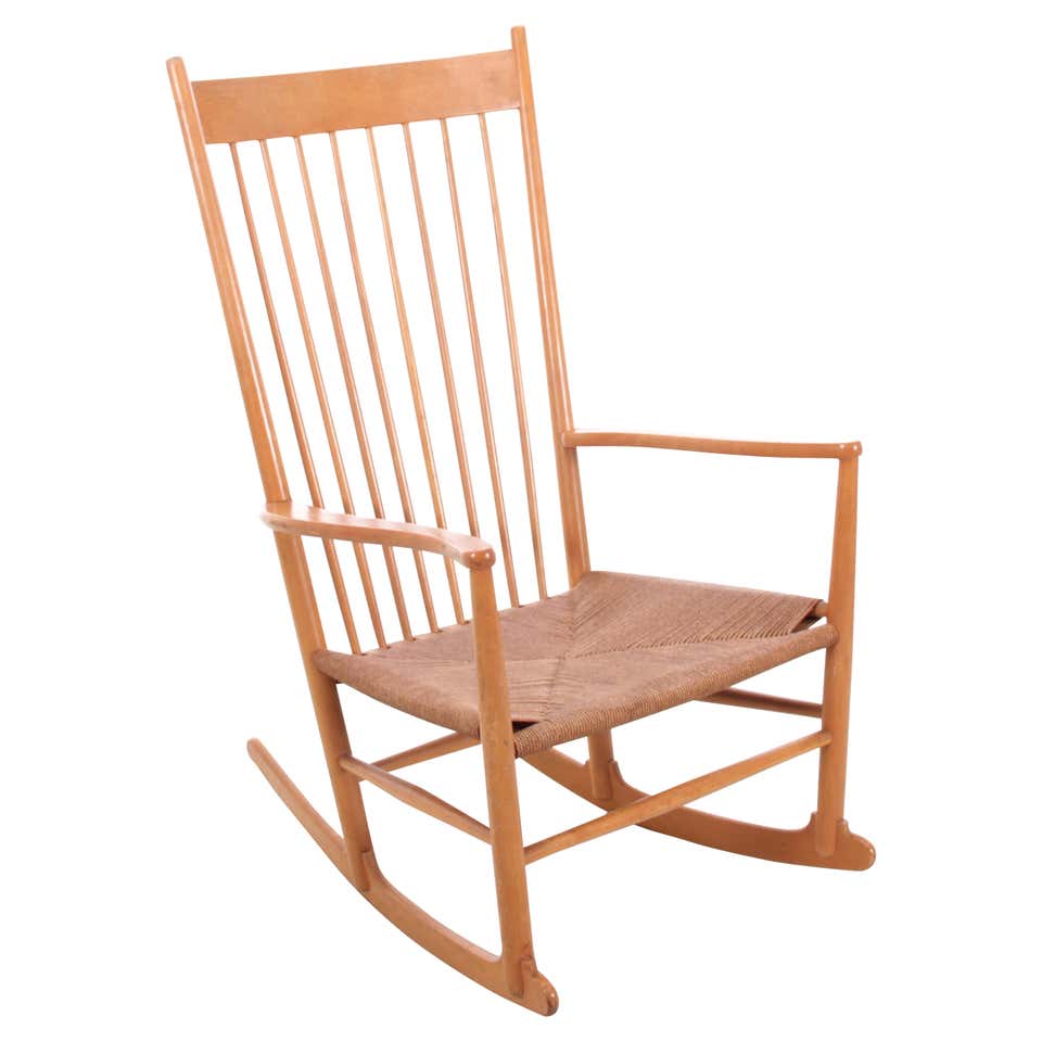 Mid-Century Modern Scandinavian Rocking Chair Model J16 by Hans Wegner ...