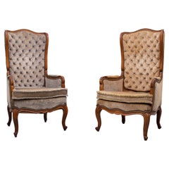 Small Louis XV Padded Armchairs