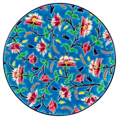 Großes:: mit Cloisonné-Emaille handbemaltes Tablett von Longwy:: Frankreich:: 1930-1955